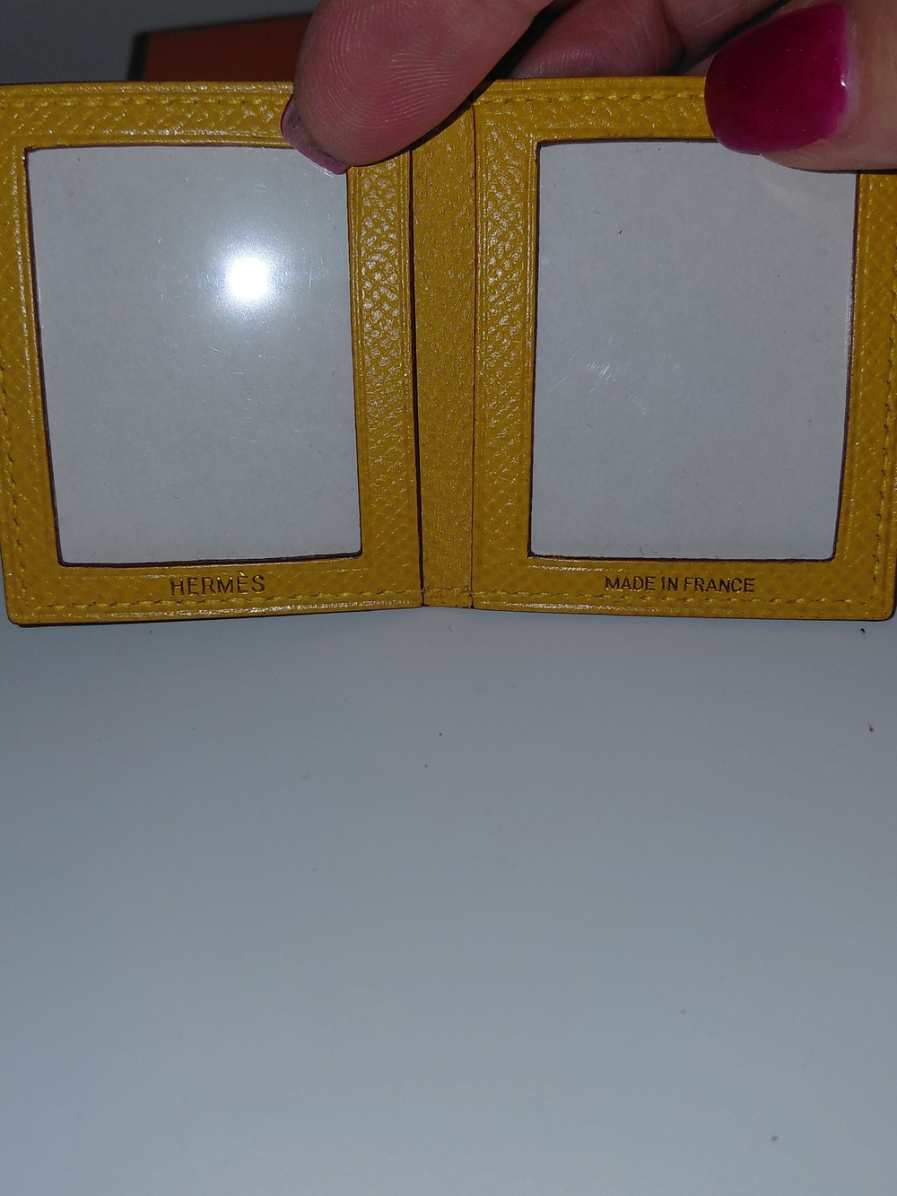 LOW START!! Hermes Yellow Epsom Calfskin Leather Mini Photo Album!VGC - Picture 3 of 10